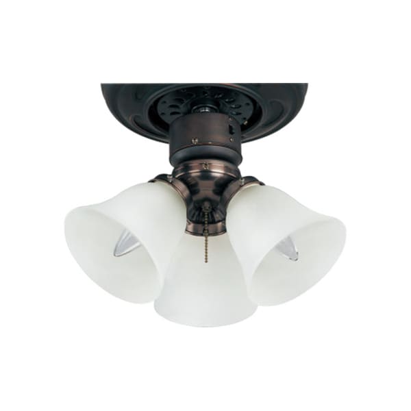 Maxim Lighting Basic-Max 3-Light 12" Wide Oil Rubbed Bronze Ceiling Fan Light Kit FKT207FTOI - main